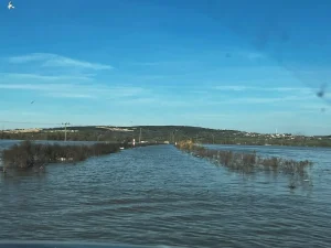 Karacabey’de Taşkın: Sürücü Mahsur Kaldı