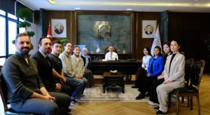 Kazakistanlı Öğrenciler TOGÜ Rektörü’nü Ziyaret Etti