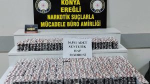 Konya’da uyuşturucu operasyonu: Binlerce hap ele geçirildi