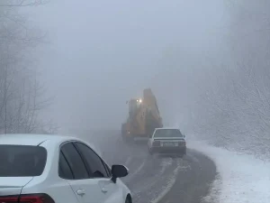 Lapseki’de Kar Yağışı Etkili Oldu
