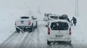 Muş’ta Kar ve Fırtına Üç Aracı Mahsur Bıraktı