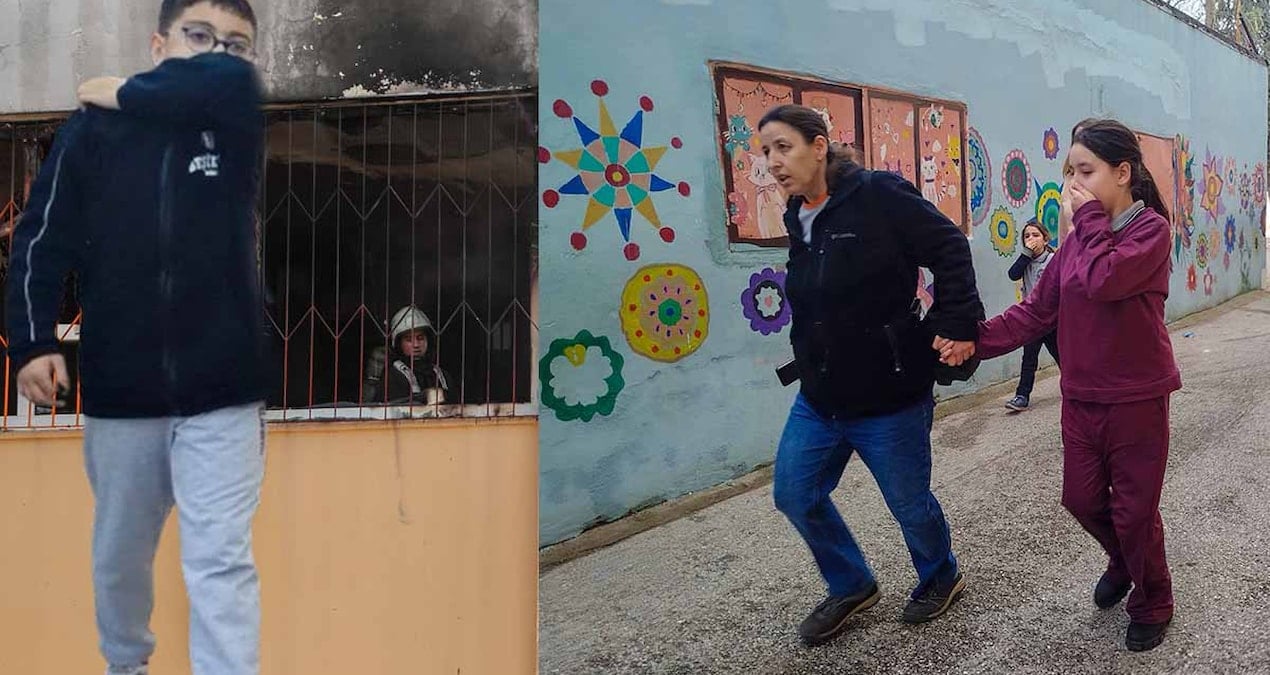 Öğretmenler odasında yangın çıktı! Okuldaki tüm öğrenciler tahliye edildi
