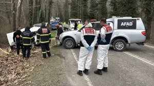 Otomobilin ağaca çarpması sonucu 1 ölü, 2 yaralı