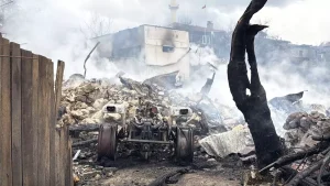 Ovacık’ta Yangın: 4 Ev, 1 Ahır Yandı