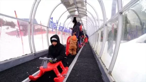 Palandöken’de Kızak Pisti Yoğun İlgi Gördü