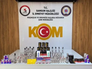 Samsun’da Kaçak Alkol ve Tütün Operasyonu