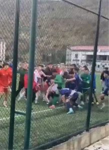 Tokat’ta Amatör Maçta Kavga Çıktı