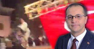 Zeybek oynamak için sahneye çıkan başkan ölümden döndü