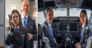 42 yıllık pilot son uçuşunu ilk kez uçan pilot kızıyla yaptı