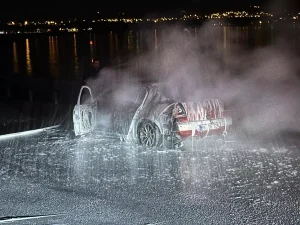 Ahlat’ta Yangın: Otomobil Kullanılamaz Hale Geldi