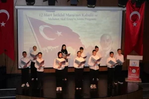 Asarcık’ta İstiklal Marşı Töreni