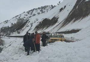 Bingöl’de Çığ Yolu Kapadı