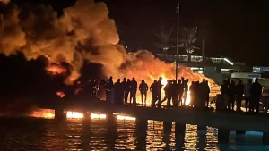 Bodrum’da Motoryat Yangını: 7 Araç Battı