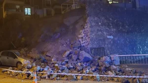 Bursa’da İstinat Duvarı Çöktü