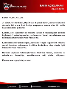 Çınar’da Trafik Kazası: 5 Ölü