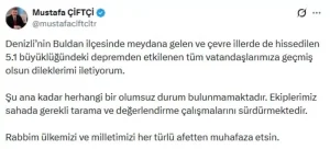 Denizli’de Deprem Sonrası Hasar Tespiti