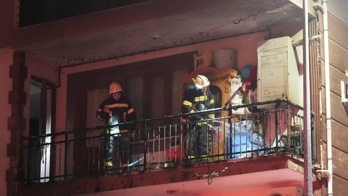 Denizli’de kombiden çıkan yangın korkuttu