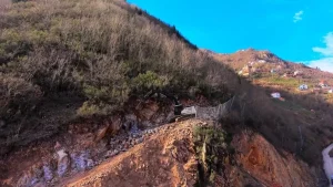 Doğankent’te Heyelan Riski