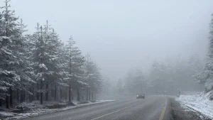 Domaniç-İnegöl Yolunda Kar ve Sis