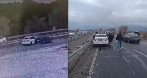 El freni çekilmeyen otomobil faciaya neden oldu