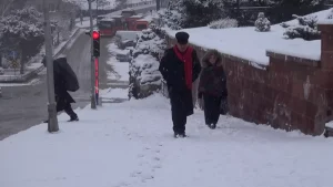 Erzurum’da Kar Yağışı Etkili Oldu