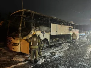 Esenler’de Otobüs Yangını