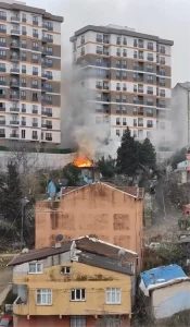 Eyüpsultan’da Gecekonduda Yangın