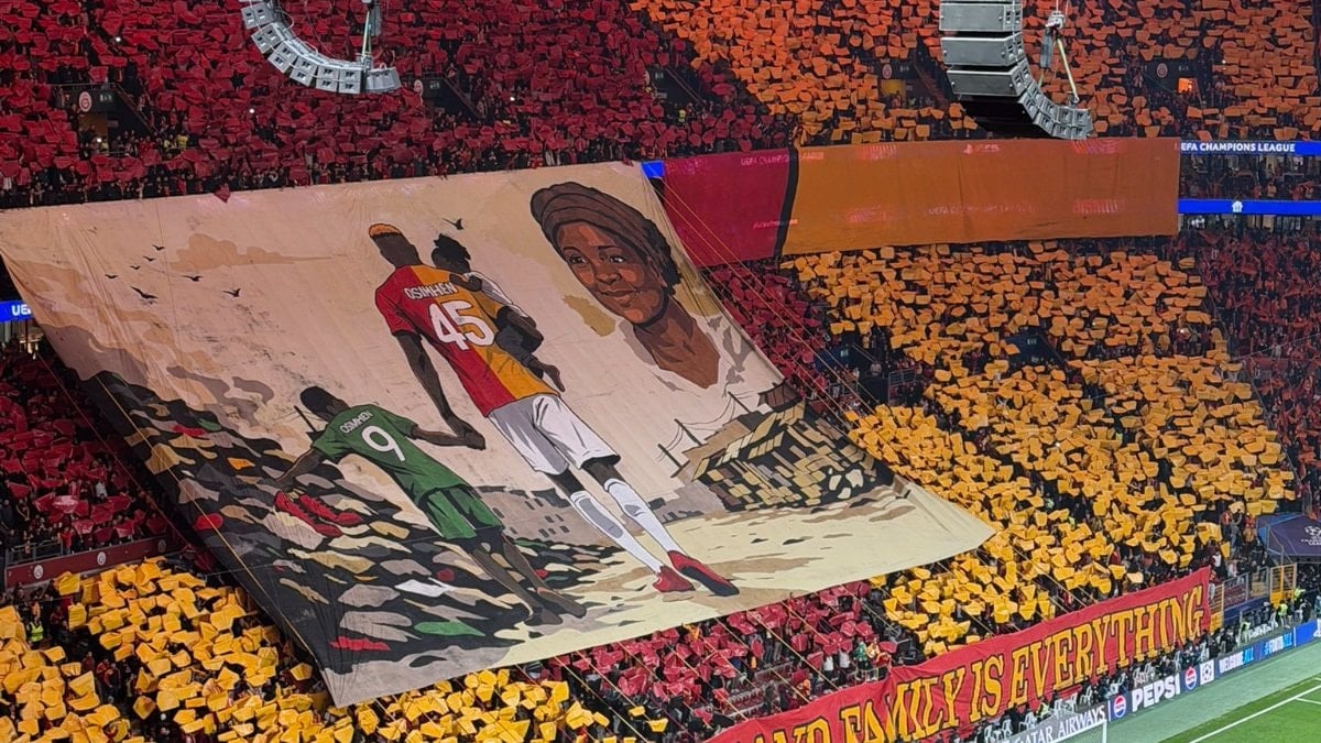 Galatasaray taraftarından Victor Osimhen’e özel koreografi
