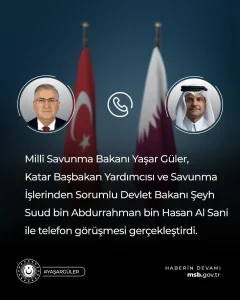 Güler ve Al Sani’den Telefon Görüşmesi