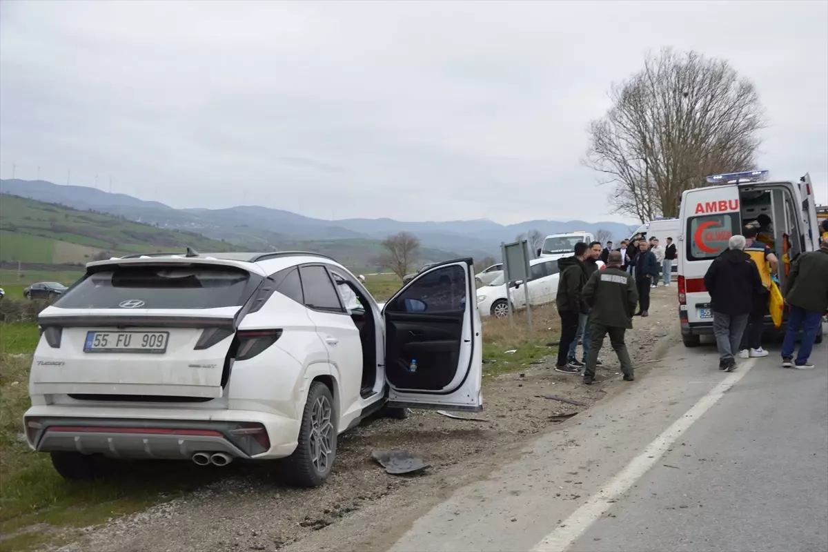 Havza’da Trafik Kazası: 5 Yaralı