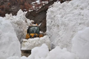 Hizan’da Çığ Düştü, Yol Açma Çalışmaları Başladı