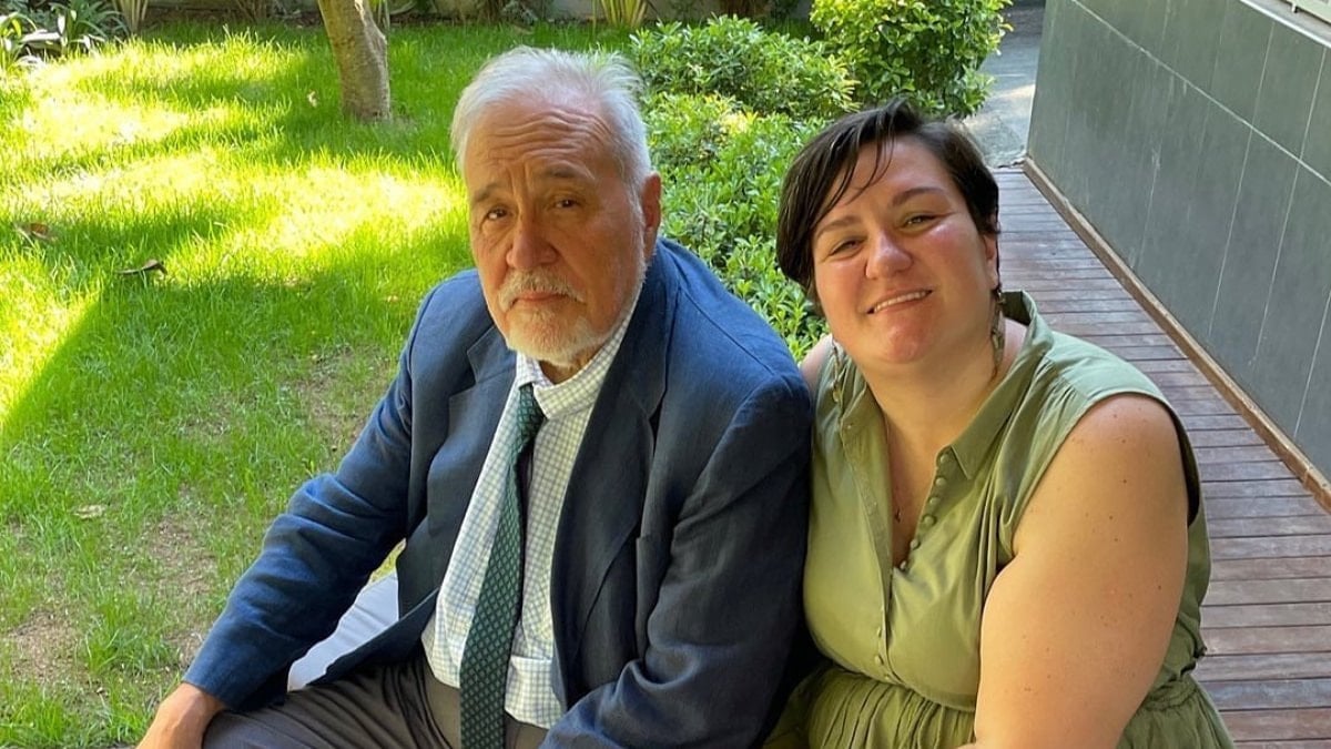 İlber Ortaylı ve kızı Tuna Ortaylı’nın benzerliği