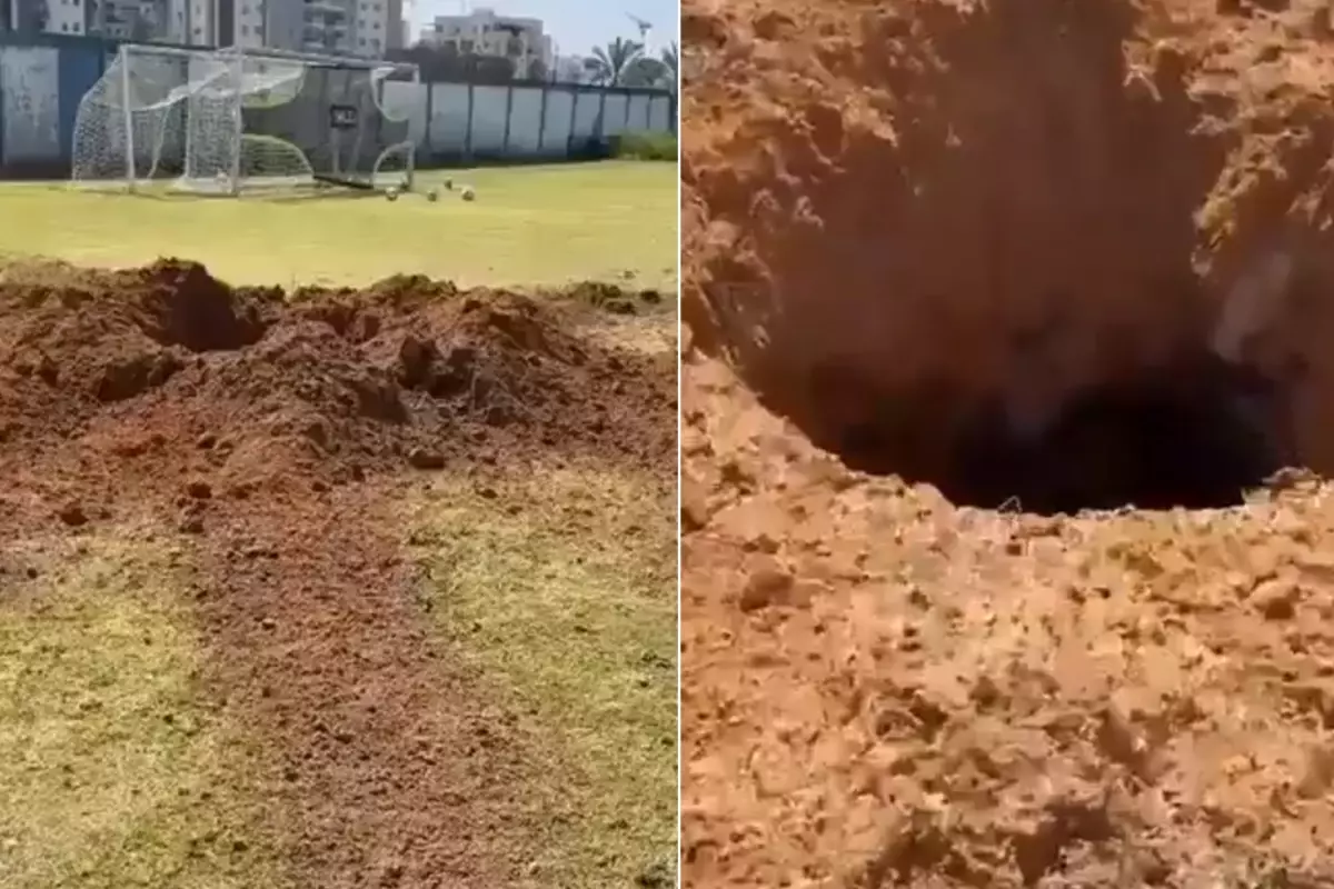 İran’ın füzesinin gücüne bakın! İsrail’de krater gibi delik açıldı