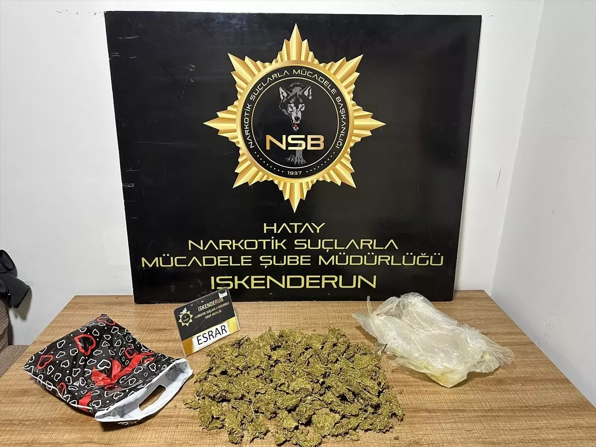 İskenderun’da 1.1 Kilo Esrar Ele Geçirildi