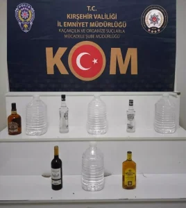 Kırşehir’de Kaçak Alkol Operasyonu