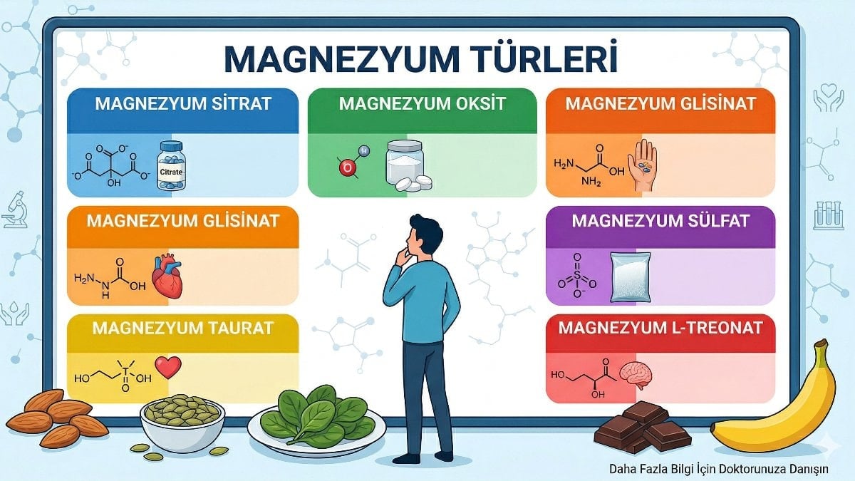 Magnezyum türleri ve etkileri: Hangi magnezyum ne için kullanılır