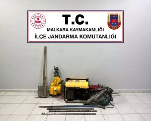 Malkara’da İzinsiz Kazı Yapan 3 Şüpheli Yakalandı