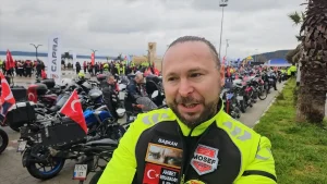 Motosiklet tutkunları Gelibolu Yarımadası’nda şehitlere saygı için buluştu