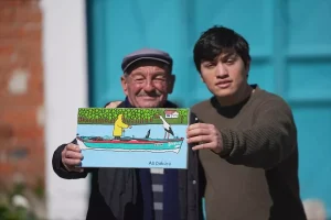 Otizmli Gençten Leylek ve Balıkçıya Resim Hediyesi