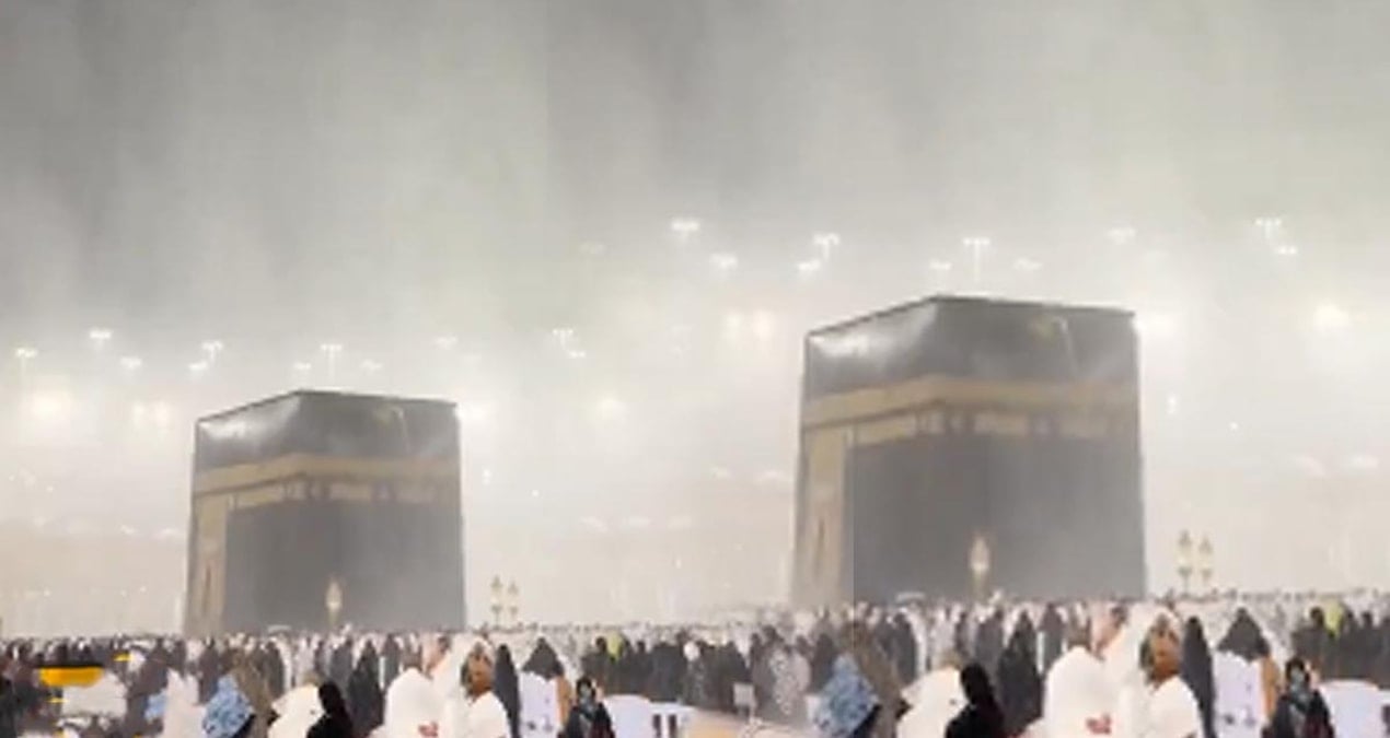 Ramazan’ın son gününde Kabe’de sağanak yağış