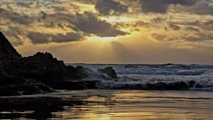 Samandağ’da etkileyici gün batımı