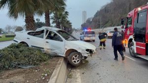 Samsun’da alkollü sürücü ceza sonrası direksiyon başına geçti, kaza yaptı