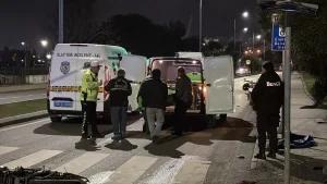 Samsun’da Minibüs Motosikletle Çarpıştı