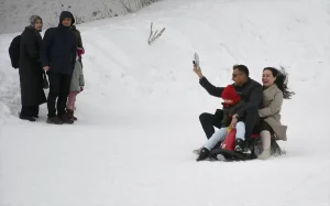 Sarıkamış’ta Kızak Keyfi