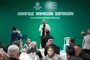 Sıfır Atık Vakfı’nın “İsrafsız Ramazan Sofraları Programının” son durağı Tekirdağ Karacakılavuz köyü oldu