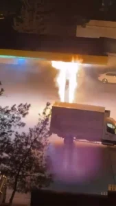 Siirt’te Akaryakıt İstasyonunda Yangın