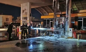 Siirt’te Akaryakıt İstasyonunda Yangın
