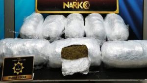 Siirt’te yolcu otobüsünde 9 kilo kubar esrar ele geçirildi