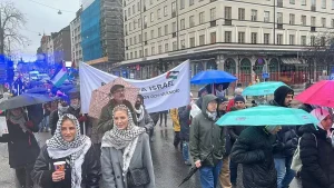 Stockholm’de İsrail’e Protesto
