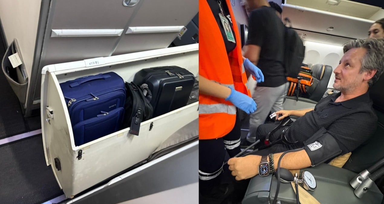 THY uçağında büyük skandal! 50 kiloluk bagaj kafasına düştü